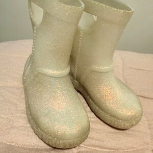 UGG Kids Glittery Cream Boots